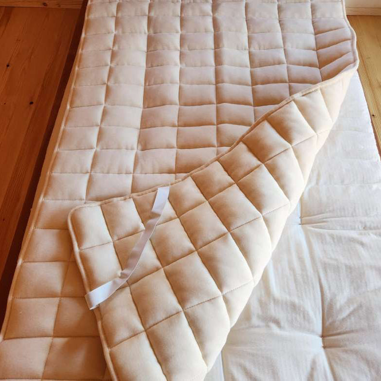 ビラベック 羊毛ベッドパッド  (100幅) ゴムバンドタイプ